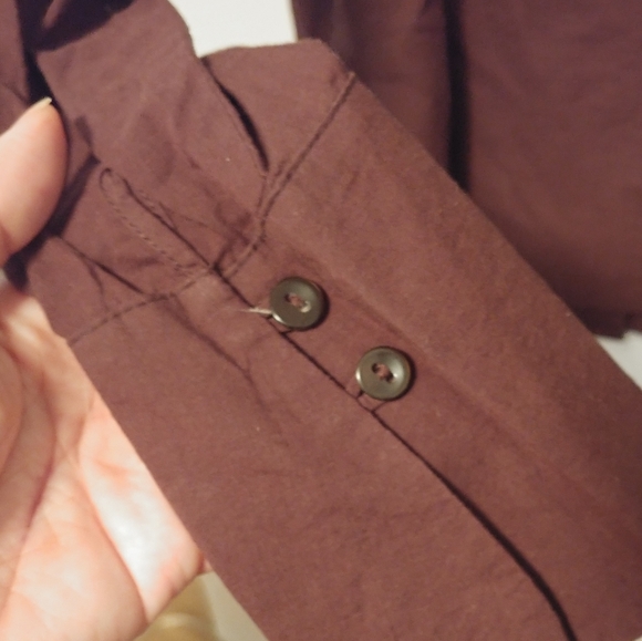 Brown Long-sleeve Blouse - Picture 3 of 4